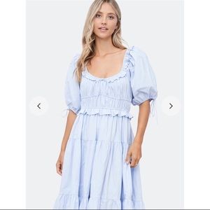 En Saison Large baby blue midi dress